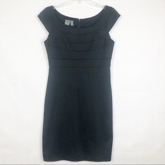 Muse Black Sleeveless Party Cocktail Bodycon Dress Size 8 - Picture 1 of 8